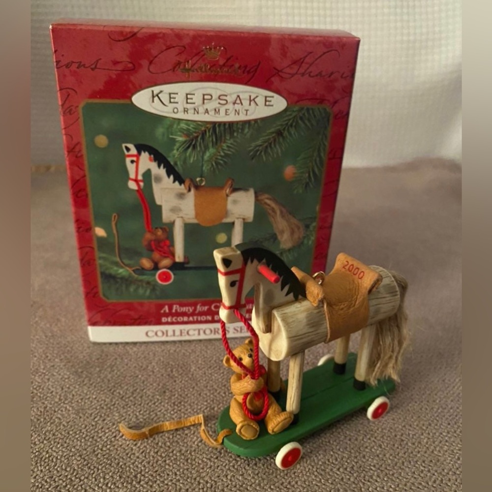 2000 Hallmark Keepsake Ornament A Pony For Christmas 3rd In Collector's Series